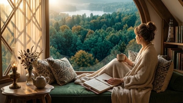 Pencere kenarında defter tutan kadın — kaygının günlük hayata etkisi (sembolik görsel)